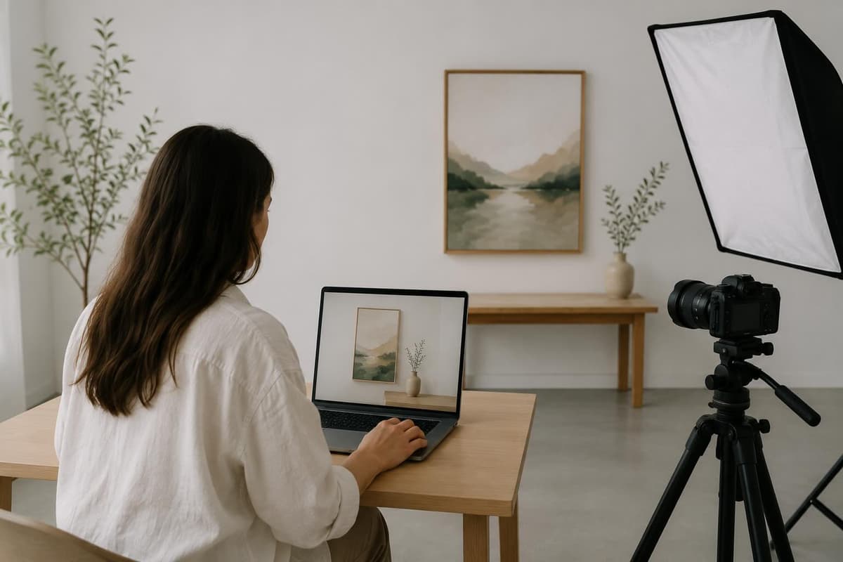 How to make product photos of wall art without printing it first