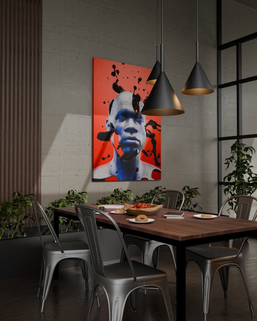 Photoreal room mockup used as affordable online viewing room presentation