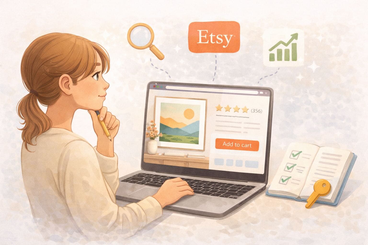 Etsy SEO and art mockup strategy and guide for artists in 2026