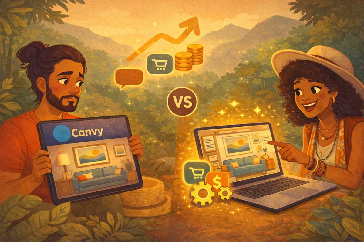 Canvy alternative MOCKLIO showing art room mockup and cinematic video reel