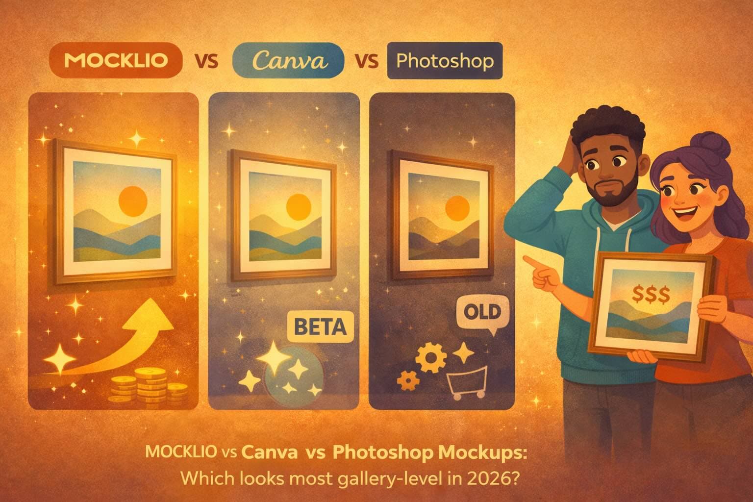MOCKLIO vs Canva vs Photoshop Mockups: Which Looks Most Gallery-Level in 2026?