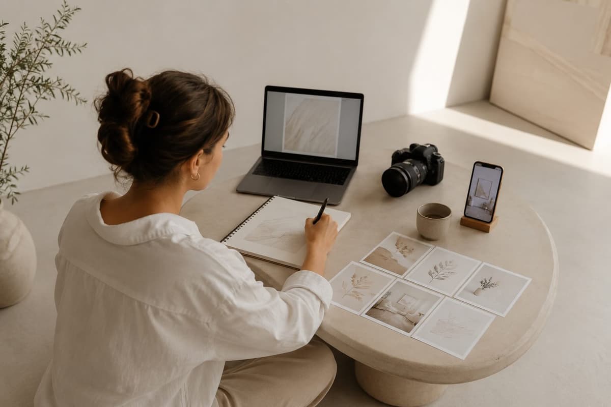 Professional art content in one sitting with batch mockups, reels, and captions